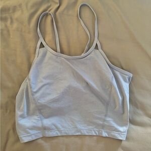 Prana light purple with white strips yoga top